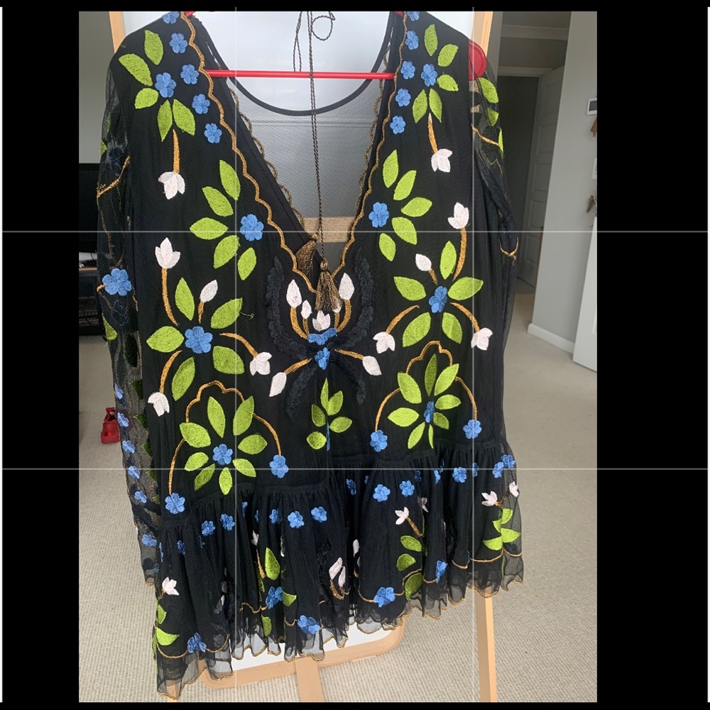 Free people Dress tulle flowers